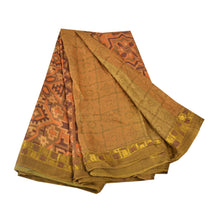 Load image into Gallery viewer, Sanskriti Vintage Green Sarees Pure Silk Fabric Craft Printed Zari Border Sari
