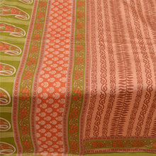Load image into Gallery viewer, Sanskriti Vintage Peach Indian Sarees Art Silk Floral Printed Sari Craft Fabric
