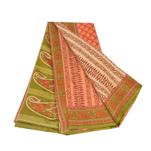 Load image into Gallery viewer, Sanskriti Vintage Peach Indian Sarees Art Silk Floral Printed Sari Craft Fabric
