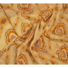 Load image into Gallery viewer, Sanskriti Vintage Cream Sarees Art Silk Floral Printed Sari Craft Sewing Fabric
