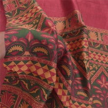 Load image into Gallery viewer, Sanskriti Vintage Dark Red Indian Sarees Pure Silk Printed Sari Craft Fabric
