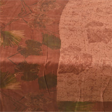 Load image into Gallery viewer, Sanskriti Vintage Brown Sarees Indian 100% Pure Silk Printed Sari Craft Fabric

