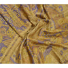 Sanskriti Vintage Sarees Brown 100% Pure Silk Printed Sari 5YD Soft Craft Sustainable Fabric