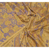 Sanskriti Vintage Sarees Brown 100% Pure Silk Printed Sari 5YD Soft Craft Sustainable Fabric