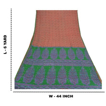 Load image into Gallery viewer, Sanskriti Vintage Red Sarees Indian 100% Pure Silk Printed Sari 5yd Craft Fabric
