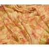 Sanskriti Vintage Indian Sarees Pure Silk Floral Printed Sari Craft 5YD Sustainable Fabric