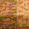 Sanskriti Vintage Indian Sarees Pure Silk Floral Printed Sari Craft 5YD Sustainable Fabric