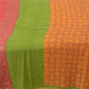 Sanskriti Vintage Red Sarees Pure Silk Printed Zari Woven Sari Soft Craft Sustainable Fabric