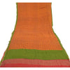 Sanskriti Vintage Red Sarees Pure Silk Printed Zari Woven Sari Soft Craft Sustainable Fabric