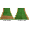 Sanskriti Vintage Green Sarees 100% Pure Silk Printed Sari Soft Sewing Sustainable Fabric