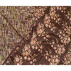 Sanskriti Vintage Coffee-Brown Sarees Pure Silk Floral Printed Sari Craft Sustainable Fabric