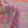 Sanskriti Vintage Red Sarees Pure Silk Printed Sari Soft Floral 5yd Craft Sustainable Fabric