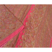 Load image into Gallery viewer, Sanskriti Vintage Pink Indian Art Silk Sarees Printed Sari 5yd Soft Craft Fabric
