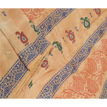 Load image into Gallery viewer, Sanskriti Vintage Peach Indian Sarees Art Silk Printed Sari Decor Craft Fabric
