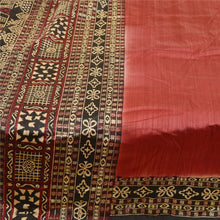 Load image into Gallery viewer, Sanskriti Vintage Dark Red Indian Sarees Art Silk Printed Sari 5yd Craft Fabric
