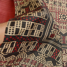 Load image into Gallery viewer, Sanskriti Vintage Dark Red Indian Sarees Art Silk Printed Sari 5yd Craft Fabric
