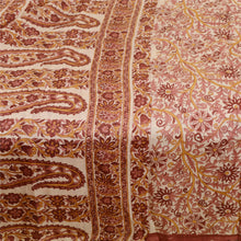 Load image into Gallery viewer, Sanskriti Vintage Purple Sarees Indian Pure Silk Printed Sari 5YD Craft Fabric
