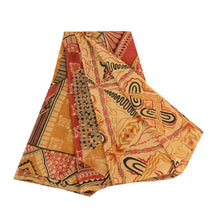 Load image into Gallery viewer, Sanskriti Vintage Sarees Multi Geometric Printed Pure Silk Sari 5yd Craft Fabric
