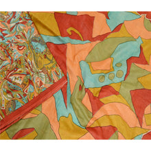 Load image into Gallery viewer, Sanskriti Vintage Sarees Multi Indian Pure Silk Printed Sari Deco Craft Fabric
