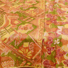 Load image into Gallery viewer, Sanskriti Vintage Multi Sarees Pure Silk Printed Zari Border Sari Craft Fabric
