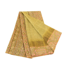 Load image into Gallery viewer, Sanskriti Vintage Green Bandhani Sarees Pure Silk Printed Sari 5yd Craft Fabric
