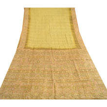 Load image into Gallery viewer, Sanskriti Vintage Green Bandhani Sarees Pure Silk Printed Sari 5yd Craft Fabric

