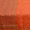 Sanskriti Vintage Red Printed Golden Woven Sarees Pure Silk Sari Craft Sustainable Fabric