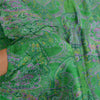 Sanskriti Vintage Green Printed Sarees 100% Pure Silk Sari Floral Craft Sustainable Fabric