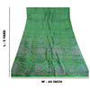 Sanskriti Vintage Green Printed Sarees 100% Pure Silk Sari Floral Craft Sustainable Fabric