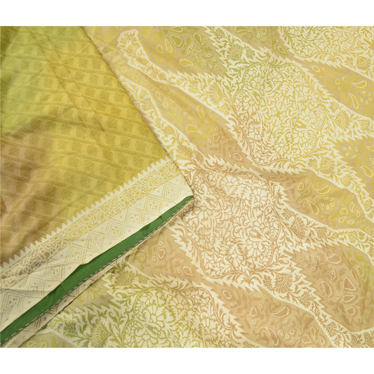 Sanskriti Vintage Sarees Quilting Felting Craft Sustainable Fabric Pure Silk Printed 5YDSari