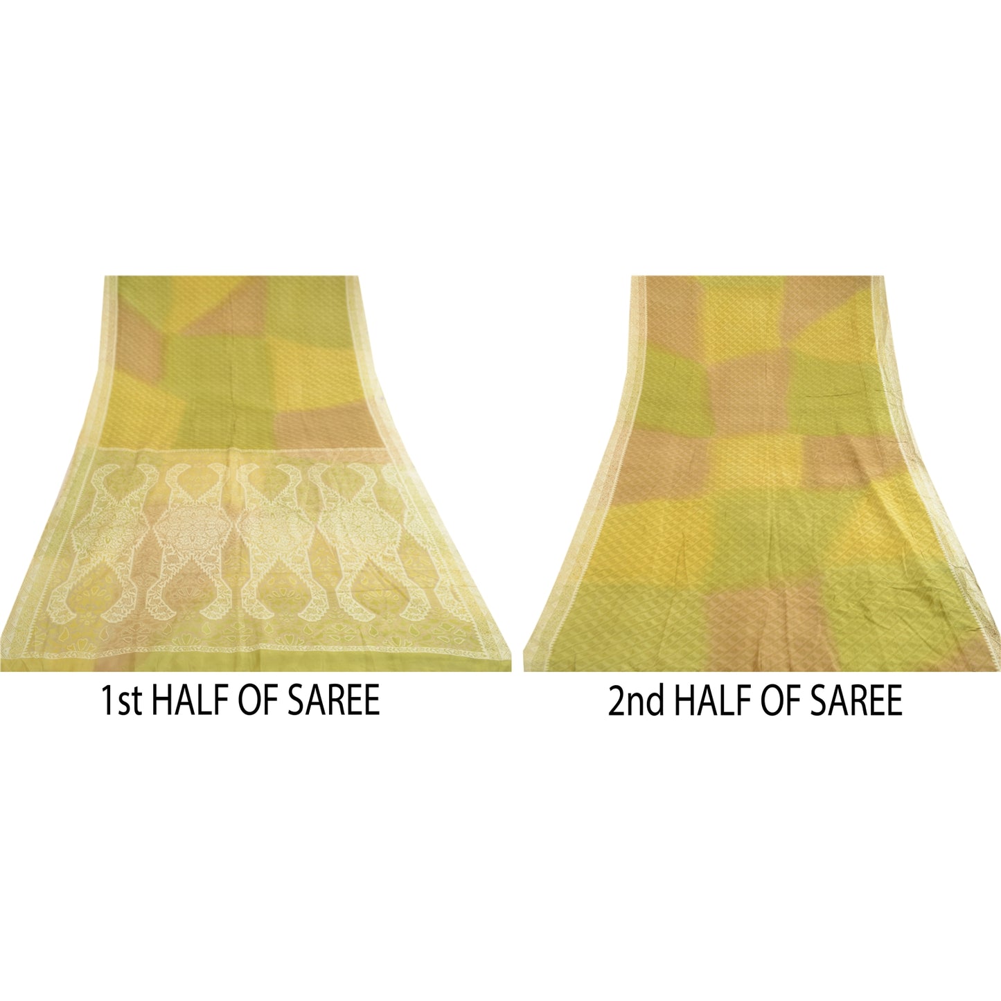 Sanskriti Vintage Sarees Quilting Felting Craft Sustainable Fabric Pure Silk Printed 5YDSari