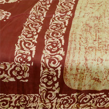 Load image into Gallery viewer, Sanskriti Vintage Sarees Batik Printed Olive Green Pure Silk Sari Craft Fabric
