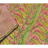 Sanskriti Vintage Sarees Pink Pure Silk Printed Sari Floral Soft Craft Sustainable Fabric