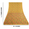 Sanskriti Vintage Yellow Human Face Printed Sarees Art Silk Sari Craft Sustainable Fabric