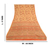 Sanskriti Vintage Beige Sarees Indian Pure Silk Printed Sari Soft Craft Sustainable Fabric