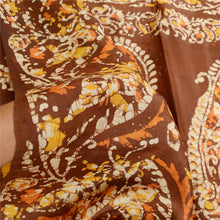 Load image into Gallery viewer, Sanskriti Vintage Yellow Batik Sarees Indian Pure Silk Printed Sari Craft Fabric
