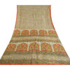 Sanskriti Vintage Sarees Women Printed Indian Green Pure Silk Sari Craft Sustainable Fabric