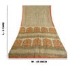 Sanskriti Vintage Sarees Women Printed Indian Green Pure Silk Sari Craft Sustainable Fabric