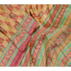 Sanskriti Vintage Sarees Pink Indian Printed Pure Silk Sari Floral Craft Sustainable Fabric