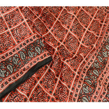 Load image into Gallery viewer, Sanskriti Vintage Sarees Red Bandhani Printed Pure Silk Sari 5yd Craft Fabric

