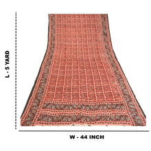 Load image into Gallery viewer, Sanskriti Vintage Sarees Red Bandhani Printed Pure Silk Sari 5yd Craft Fabric
