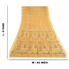 Sanskriti Vintage Sarees Beige Pure Silk Printed Sari Floral 5yd Craft Sustainable Fabric