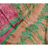 Sanskriti Vintage Sarees Hot Pink 100% Pure Silk Printed Sari Soft Craft Sustainable Fabric