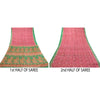 Sanskriti Vintage Sarees Hot Pink 100% Pure Silk Printed Sari Soft Craft Sustainable Fabric