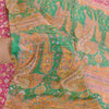 Sanskriti Vintage Sarees Hot Pink 100% Pure Silk Printed Sari Soft Craft Sustainable Fabric