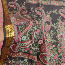 Load image into Gallery viewer, Sanskriti Vintage Sarees Pink Pure Silk Quilting Felting Craft Fabric Print Sari
