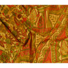 Sanskriti Vintage Sarees Safran Indisk Ren Silke Trykt Sari Blødt Håndværk Bæredygtigt Stoff