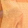 Sanskriti Vintage Sarees Caramel Pure Silk Printed Woven Sari 5yd Craft Sustainable Fabric