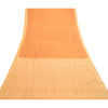 Sanskriti Vintage Sarees Caramel Pure Silk Printed Woven Sari 5yd Craft Sustainable Fabric