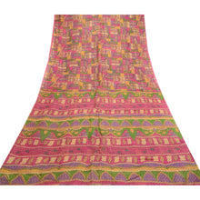 Load image into Gallery viewer, Sanskriti Vintage Sarees Multi Pure Silk Printed Woven Sari Soft Craft Fabric
